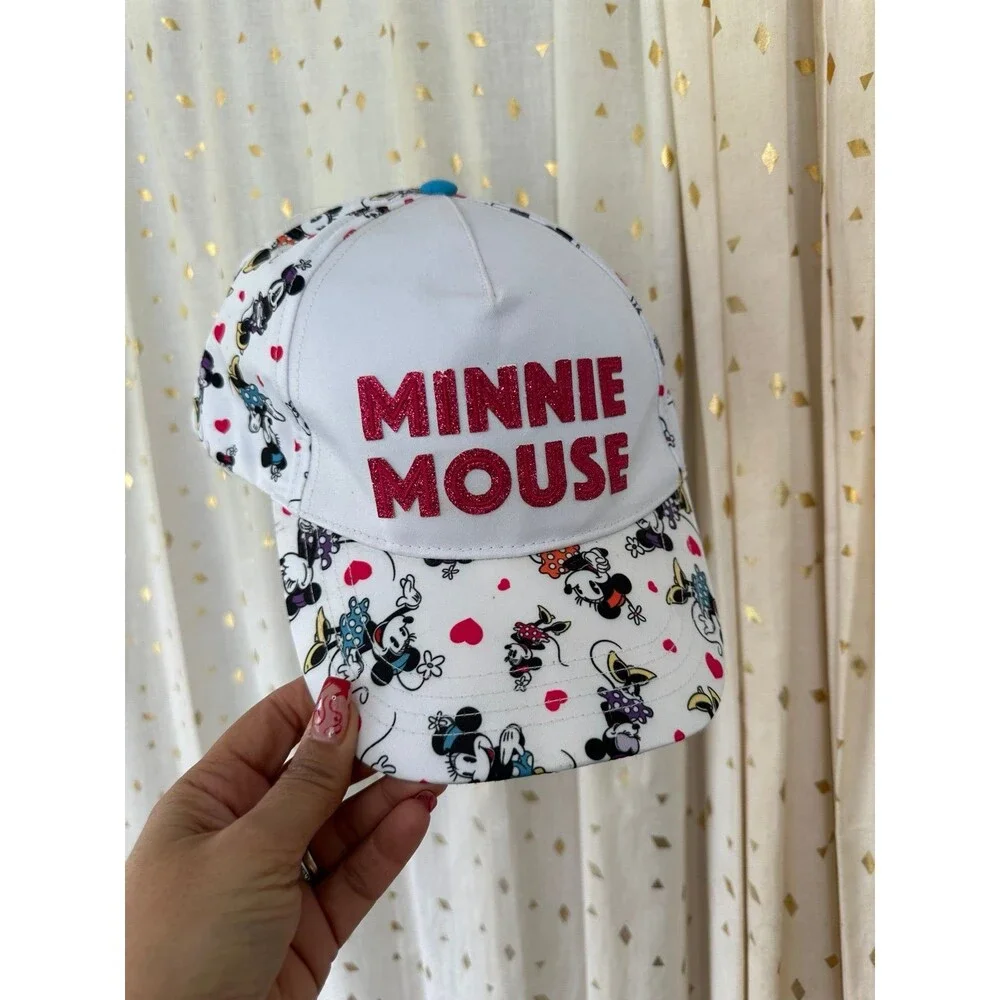 Disney Parks Exclusive World Resort Youth Minnie Mouse Snapback Baseball Cap